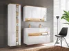 A modern bathroom vanity with a tall cabinet, a double sink vanity, and a medicine cabinet with a mirror. Podgląd zdjęcia produktu
