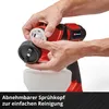 Hands assembling or disassembling a red and black paint sprayer. Produktbild-Vorschau