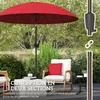 Outsunny Parasol de jardin Parasol droit inclinable rond Voir les images du produit 7