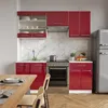 Küchenzeile Vicco Fame-Line Bordeaux Hochglanz/Weiß 200 cm Produktbild-Vorschau 5