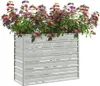 vidaXL Garten-Hochbeet 100x40x77 cm Verzinkter Stahl Silber Produktbild-Vorschau 3