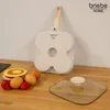 A pancake pan with a wooden handle and a glass lid is shown on a wooden countertop, with pancakes, eggs, and strawberries nearby. Náhľad obrázku produktu