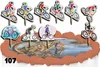 Zápichy na tortu dekorácia sada - Bicykle Bicykel 10 ks Náhľad obrázku produktu 1
