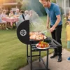 TEENO Grill Grillwagen BBQ Smoker Holzkohlegrill mit Produktbild-Vorschau 9