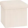 Klapphocker arum elfenbeinfarben 38x38cm  - Atmosphera Produktbild-Vorschau 1