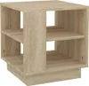 A light brown wooden cube-shaped side table with two shelves. Náhled obrázku produktu