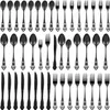 40-teiliges Edelstahl-Besteckset für 8 Personen, schwarz Produktbild-Vorschau 1
