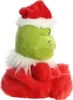 A plush toy of the Grinch dressed as Santa Claus, shown from the side. Produktbild-Vorschau