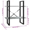 VidaXL 821307, Szary, Dąb, Metal, Drewno, 600 mm, 300 mm, Podgląd zdjęcia produktu 7