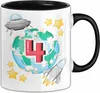 4. Geburtstag Geschenk Tasse Becher Jungs Mädchen Ufo Welt Produktbild-Vorschau 1