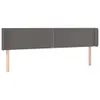 vidaXL Kopfteil mit Ohren Grau 183x16x78/88 cm Kunstleder Produktbild-Vorschau 1