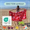 Strandlaken, 100% Baumwolle, 90x180 cm, rot mit Produktbild-Vorschau 4