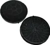 Two black circular carbon filters for a cooker hood, shown against a white background. Voir les images du produit