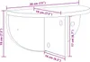 vidaXL Wandregal 2 pcs Beton Grau 38 x 19 x 19 cm Produktbild-Vorschau 8