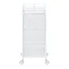 A white three-tier rolling cart is shown from the side against a white background. Podgląd zdjęcia produktu
