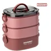 Pojemnik obiadowy Bento 2000 ml – 3-poziomowy, szczelny, do Podgląd zdjęcia produktu 2