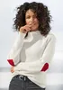 LASCANA Stehkragenpullover wollweiß Größe 36/38 Produktbild-Vorschau 3