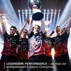 A group of esports players celebrating with a trophy. Produktbild-Vorschau