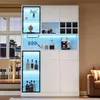 Merax Vitrine mit LED, Hochschrank mit 6 Türen und 2 Produktbild-Vorschau 2