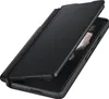 A black flip cover case for a foldable phone, shown partially open. Produktbild-Vorschau