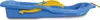 A blue plastic sled with yellow accents and a rope, shown on a white background. Anteprima dell’immagine prodotto
