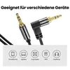 1,5m AUX Kabel 3,5mm Klinke-Stecker Winkel Stereo | für Produktbild-Vorschau 4