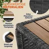 Tavolino laterale in polyrattan grigio 45x45x40cm Anteprima dell’immagine prodotto 6