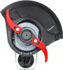 Close-up view of a grass trimmer head with red blades. Produktbild-Vorschau