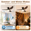 Stropní ventilátor o průměru 100 cm s osvětlením, Náhled obrázku produktu 6