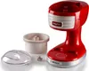 A red and silver ice crusher with its accessories on a white background. Náhľad obrázku produktu