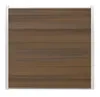 WPC Sichtschutzzaun Roma Line 4er Zaunfeld teak und 5 x Produktbild-Vorschau 2