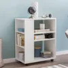 FineBuy Regal Weiß 60x35x75 cm Regalwagen mit Rollen Holz Produktbild-Vorschau 1