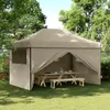 vidaXL Párty stan skládací Pop-Up se 4 bočními panely Taupe Náhled obrázku produktu 2