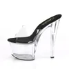 SKY-301 Pleaser Damen High-Heels Plateaupantoletten klar Produktbild-Vorschau 2