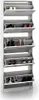 A tall, narrow shoe cabinet with five flip-down compartments, each containing shoes. Anteprima dell’immagine prodotto