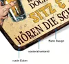 GKA Retro Blechschild mit lustigem Spruch "Wo ich geh und Produktbild-Vorschau 2