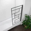 AICA Schwarz Badewannenaufsatz 80cmx140cm Faltwand Produktbild-Vorschau 4