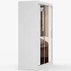 Kleiderschrank Schwebetürenschrank Schrank 150 cm Weiß/Weiß Produktbild-Vorschau 6