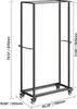 A metal rolling cart for chairs, shown against a white background with dimensions indicated. Anteprima dell’immagine prodotto