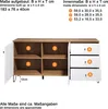 trendteam Wohnen Sideboard Touch Artisan Eiche Melamin/Weiß Produktbild-Vorschau 6