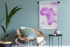 MuchoWow® Wandteppich Wandbehang Weltkarte - Rosa - Afrika Produktbild-Vorschau 6