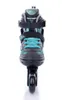 A front view of a single green and black inline skate, presented against a white background. Anteprima dell’immagine prodotto