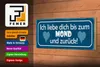Holzschild Spruch 27x10cm ich liebe dich bis zum Mond Produktbild-Vorschau 4