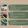 An infographic showing steps for installing gutter guards. Produktbild-Vorschau