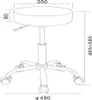 Rollhocker Arbeitshocker Elfenbein Weiß M-95027/193 Produktbild-Vorschau 2