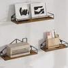 EUGAD Wandregal 3er Set, mit Metallrahmen, Hausform Design, Produktbild-Vorschau 1