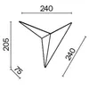 Lampa ścienna LED, metal, czarny, geometryczny wzór Podgląd zdjęcia produktu 3