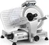 A professional studio shot of a silver meat slicer on a white background. Náhled obrázku produktu