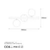 Opviq, Domino- Domino FLG, Gold, Wandleuchten, 40 x 12 x 26 Produktbild-Vorschau 5
