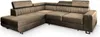 A large corner sofa in a beige fabric, shown from a diagonal angle against a white background. Podgląd zdjęcia produktu